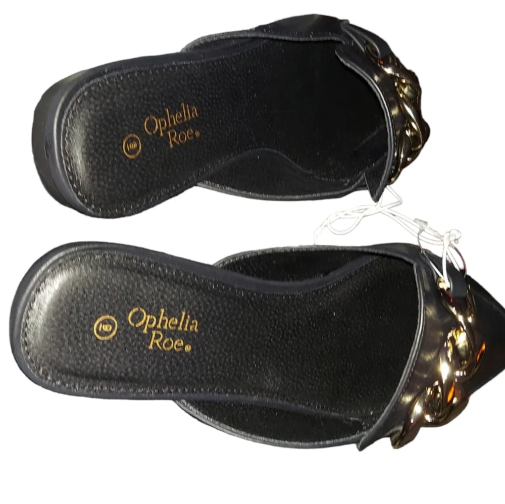 Ophelia Roe Dora Black Pointed Toe Mule NWOT - Picture 4 of 7